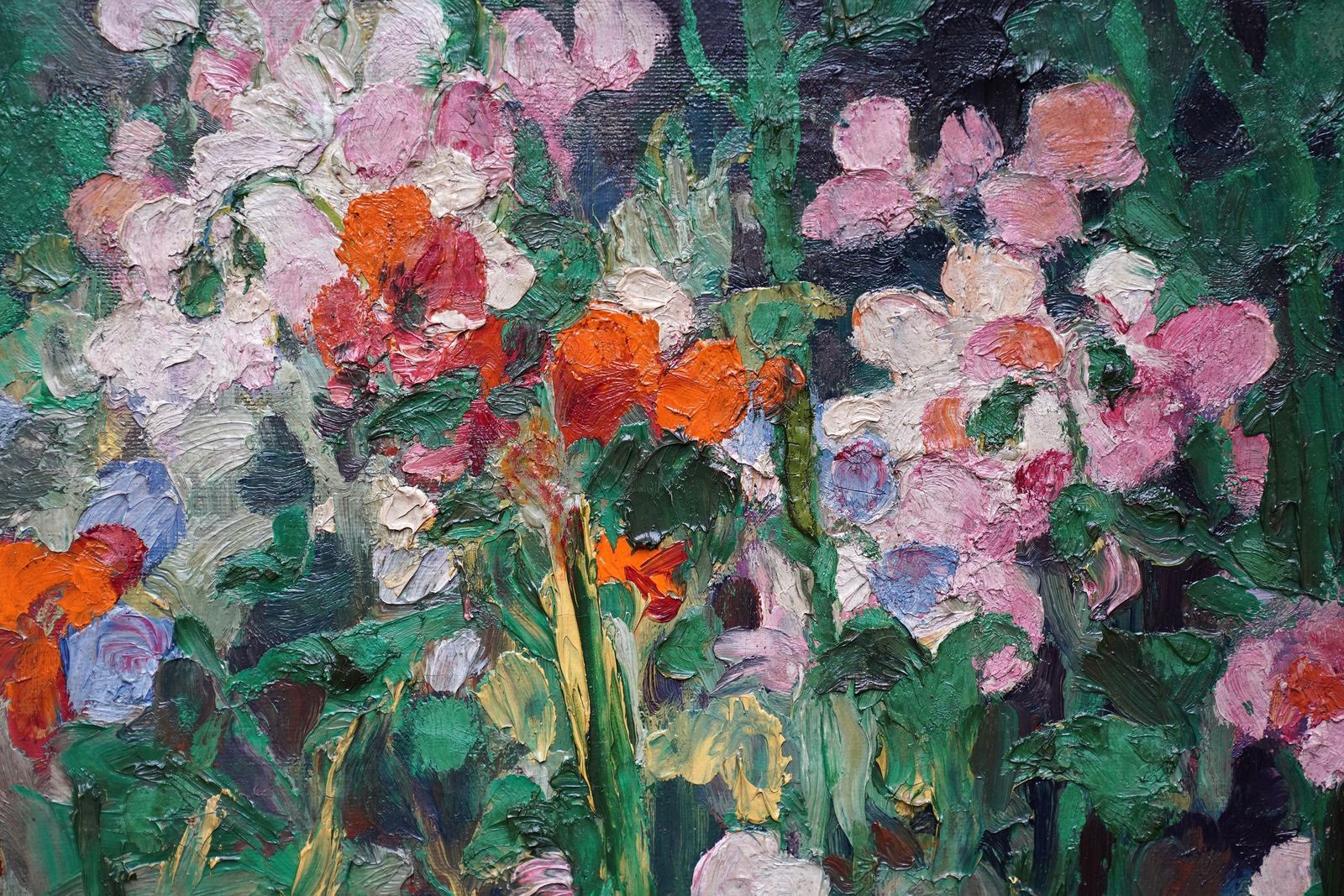Gerald Spencer Prysesweet Pea Flowers   British 1930's Art Floral Still Life Oil Paintingcirca 1930 photo vinterior