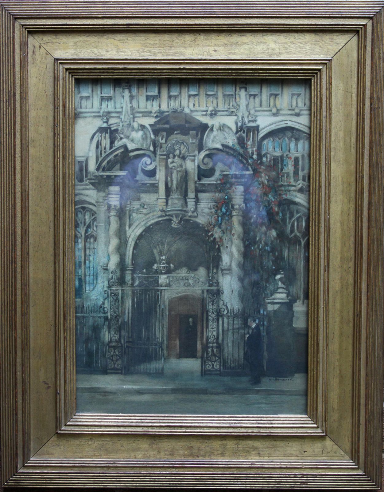 Willem Leendert Bruckmanthe University Church Of St Mary Oxford   Dutch 1920's Art Watercolour Painting 1926 photo 2448.0