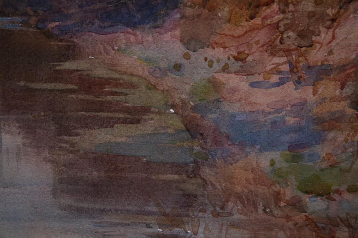Henry Charles Brewerwarwick Castle   British Art Early 20th Century Painting River Landscape Autumn1917 photo buy