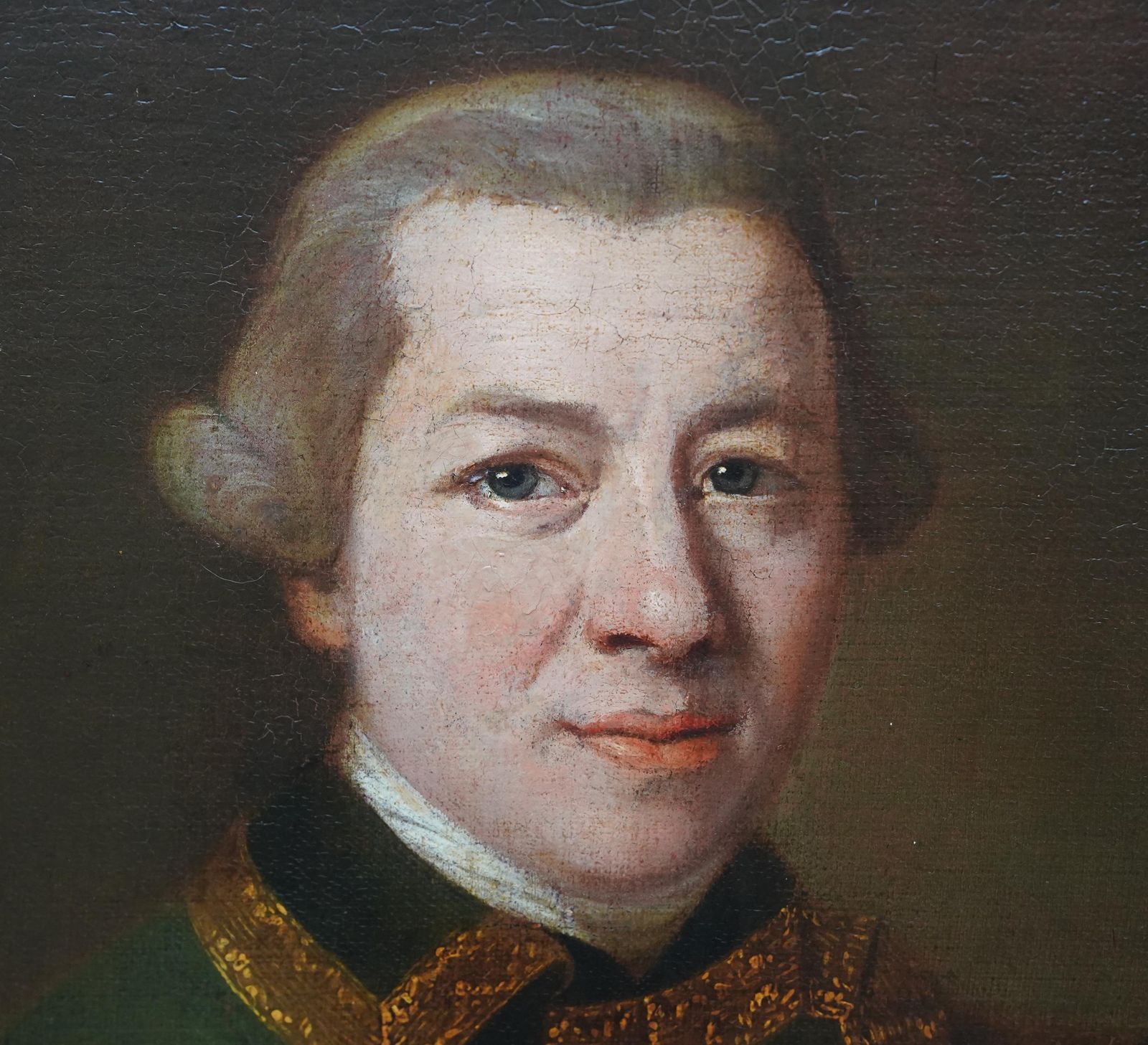 Francis Cotesportrait Of A Gentleman In Green Coat  British 18thc Art Old Master Oil Paintingcirca 1760 photo vinterior