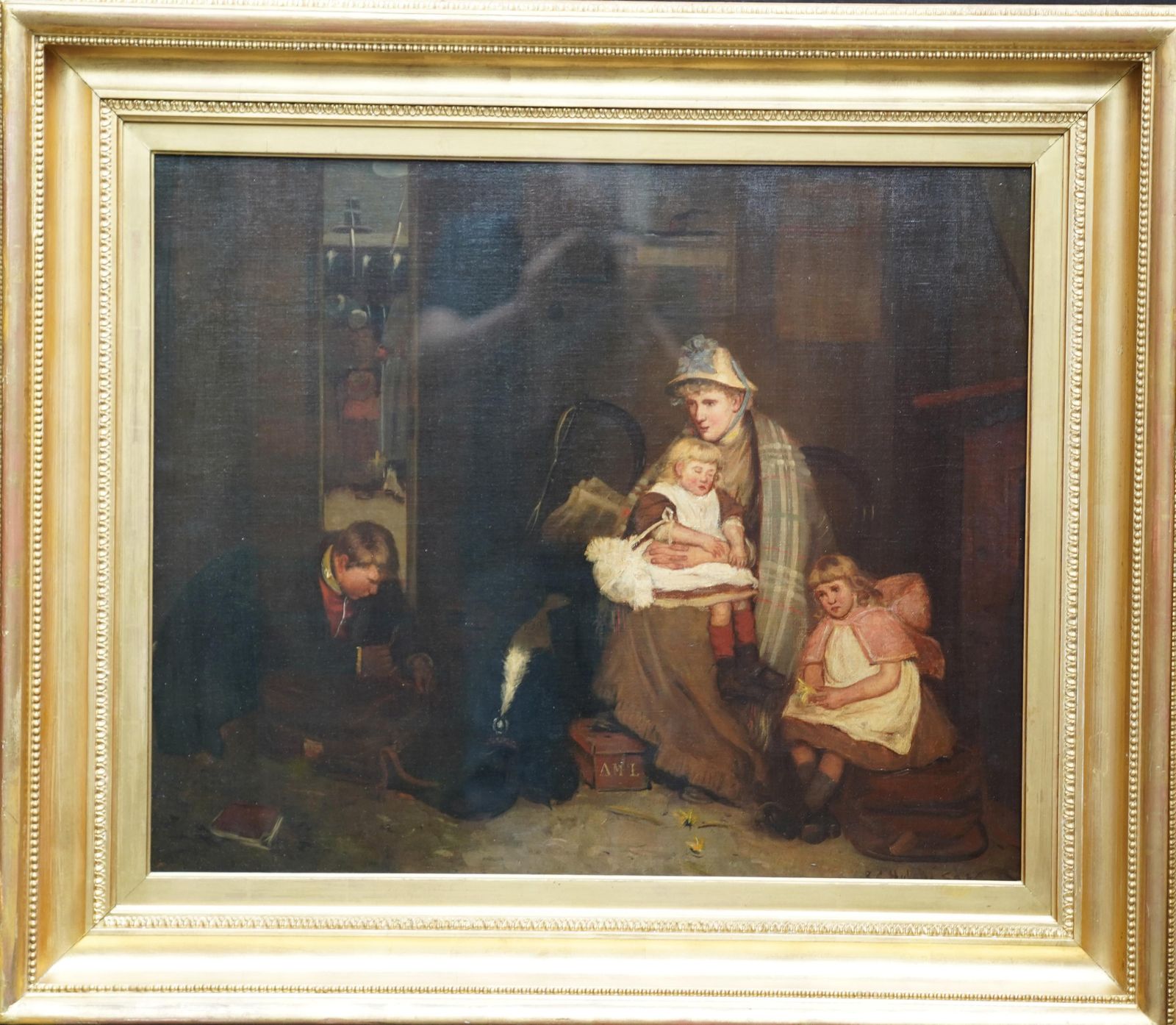 6835.0 Robert Gemmell Hutchisonthe Soldier's Farewell   Scottish Victorian Art Interior Portrait Oil Paintingcirca 1890 photo