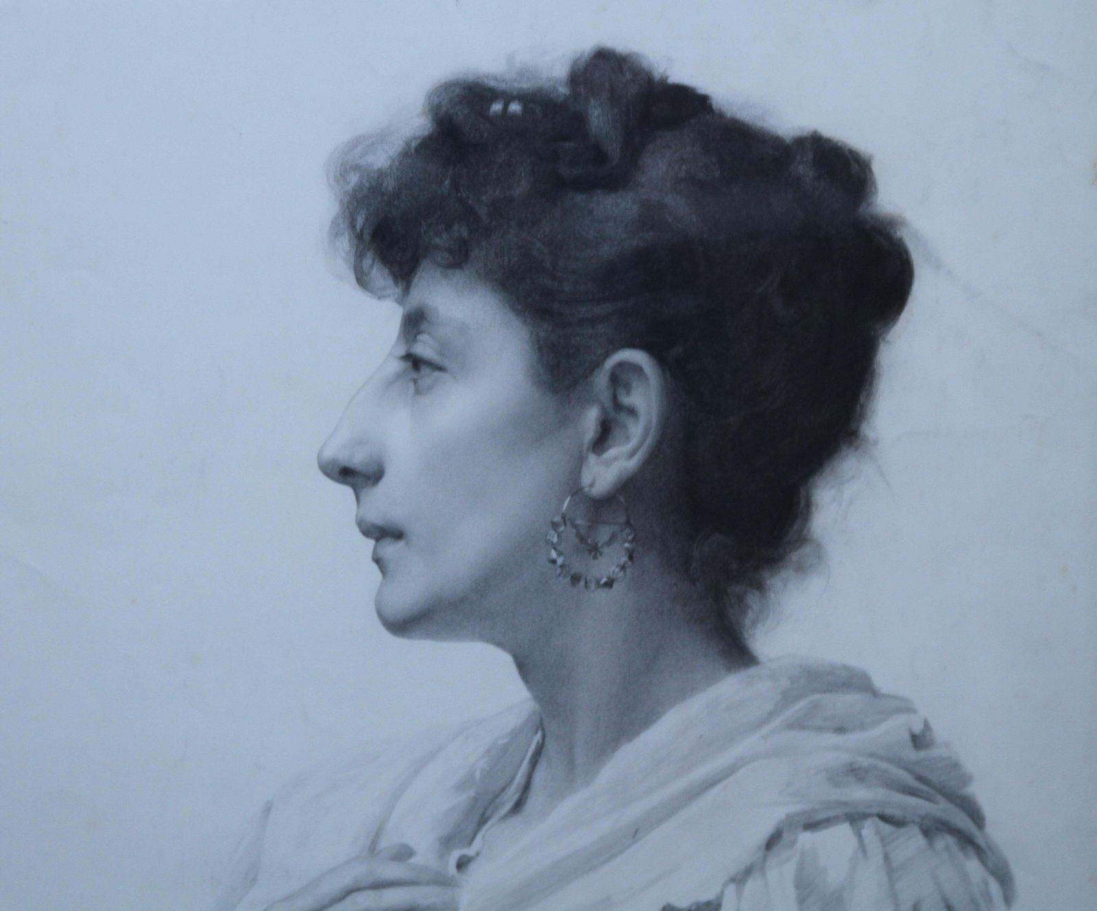 Horace Henry Cautyportrait Of A Lady  British Victorian Art Female Portrait Realist Pencil Drawing1892 photo Art