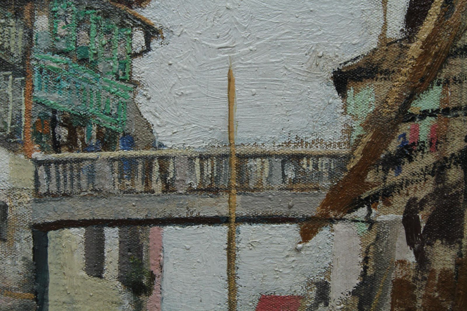 Robert Cecil Robertsonsoochow/Suzchou China   Scottish 20's Impressionist Art Oil Painting Canal Chinacirca 1922 photo vinterior