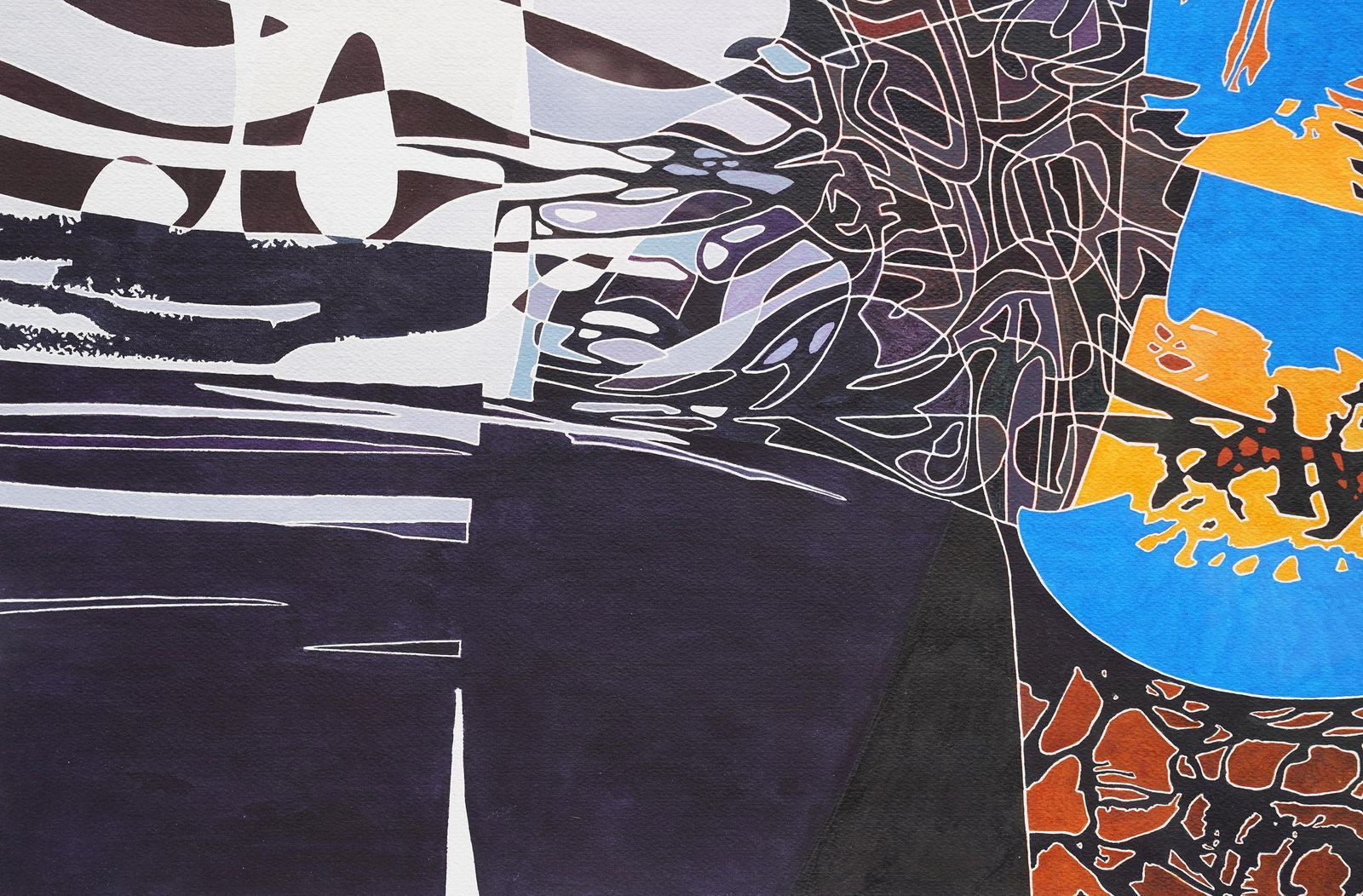 Gwyther Irwinedge Of The Universe   British Abstract Art Watercolour Painting St Ives Newlyncirca 1990 photo Art