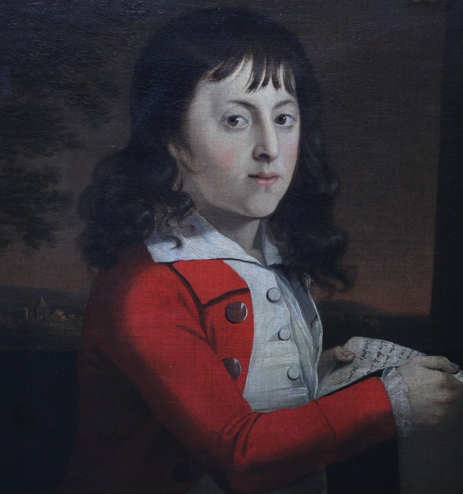 Attributed To Alexander Nasmythportrait Of A Young Boy Thomas Wagstaff   Scottish Art 18th Century Oil Paintingcirca 1790 photo for sale