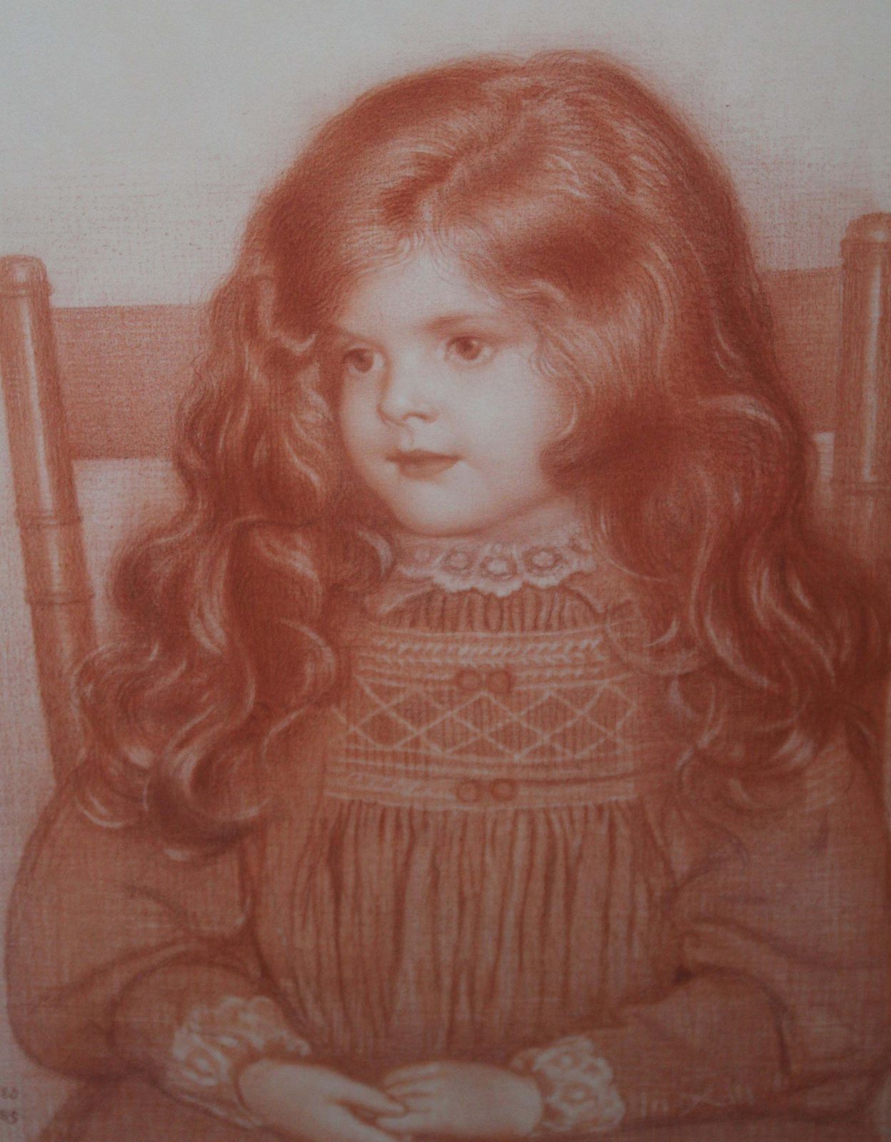 Edward Robert Hughesportrait Of Mildred   British Victorian Art Pre Raphaelite Seated Young Girl1885 photo Art