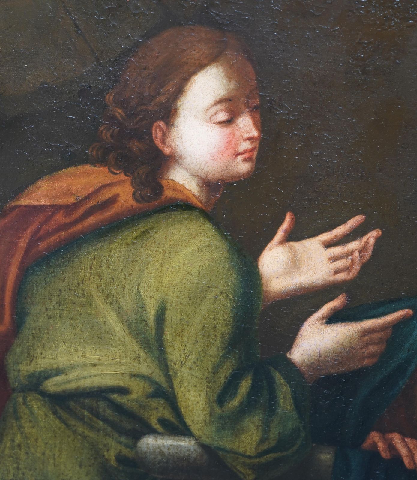 Unknownjoseph Interpreting Dreams   Italian Old Master 17thc Religious Art Oil Paintingcirca 1600 photo vinterior