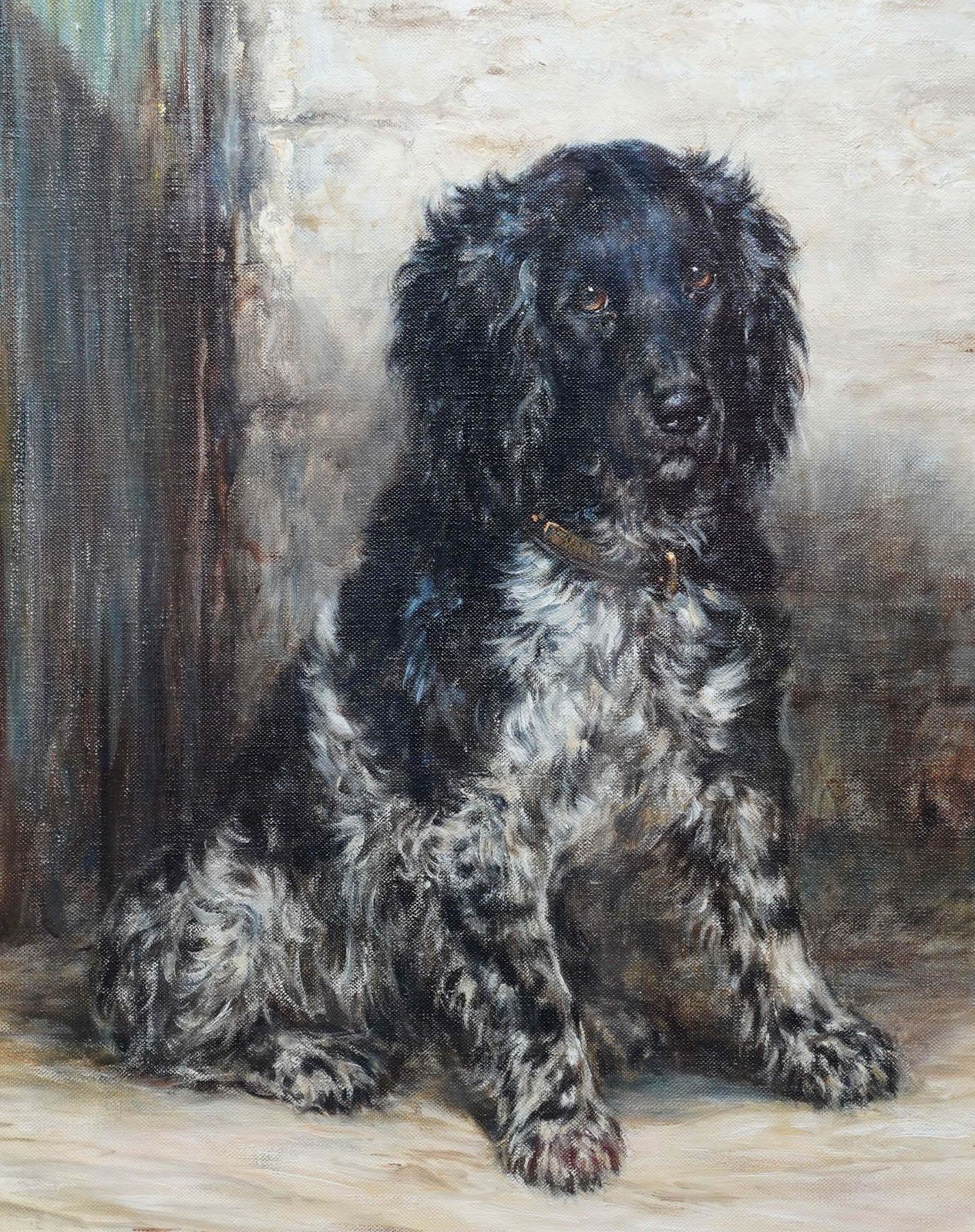 Robert Morleyportrait Of A Spaniel   British Edwardian Art Dog Portrait Oil Painting Circa 1910 photo for sale