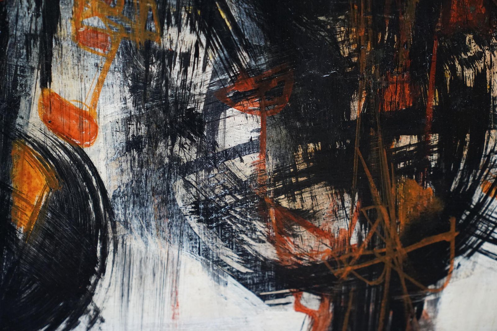 Anne Dunnabstract Composition 1966   British 60's Abstract Art Oil Painting Female Artist1966 photo vintage