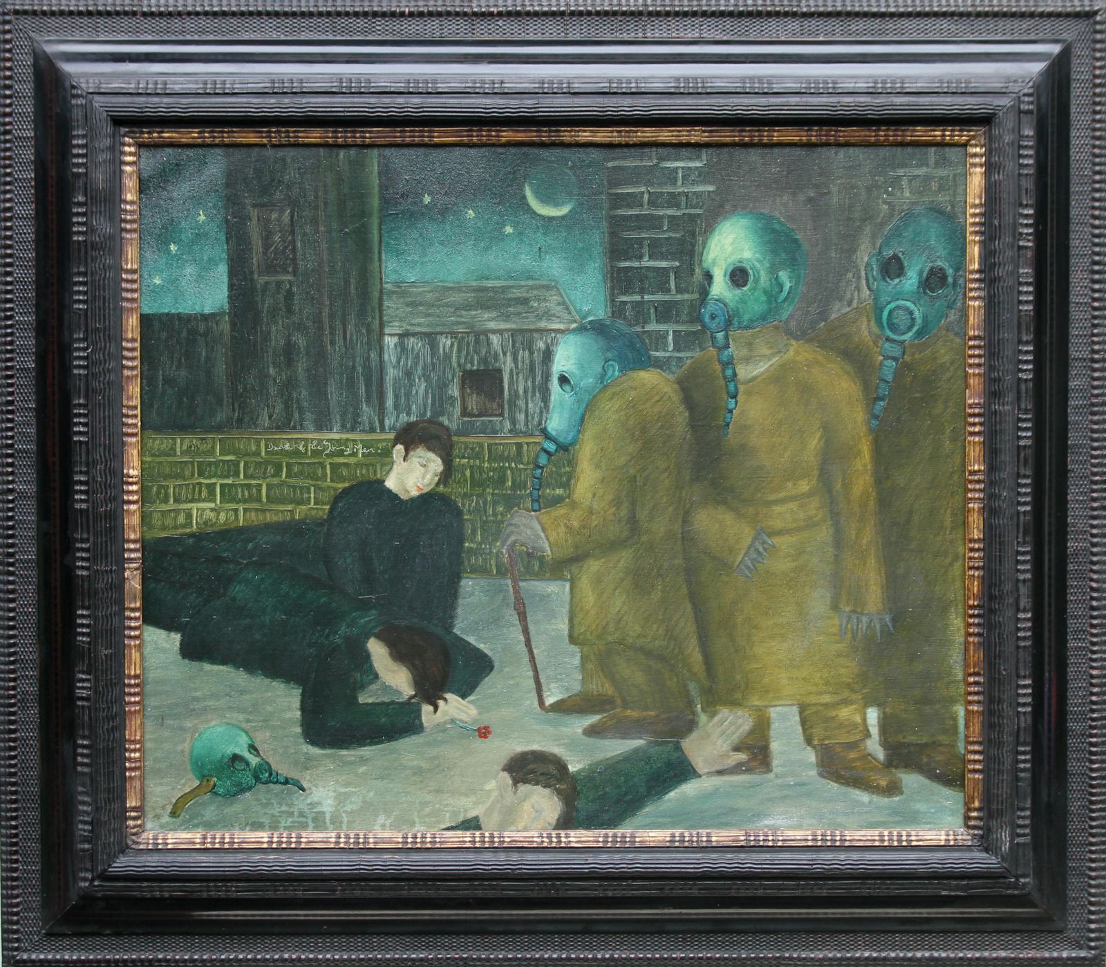 Jack Sassoondeath Of The Young Men 1938   British Art Figurative Surrealist Oil Painting1938