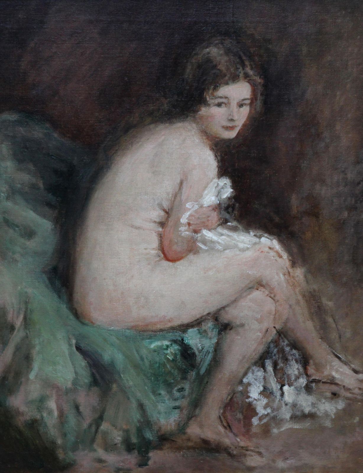 photo furniture Philip Wilson Steernude Female Portrait   Susannah   British 20's Impressionist Art Oil Paintingcirca 1920