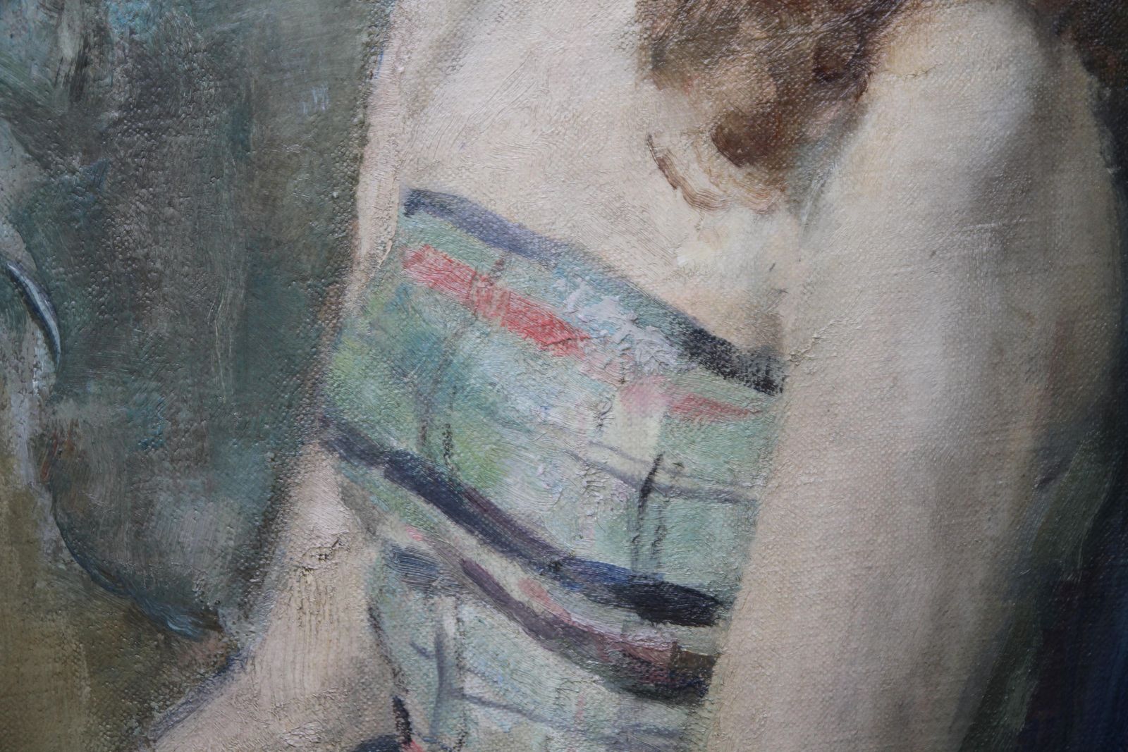 Walter Ernest Websterportrait Of Seated Young Woman    British 30's Art Impressionist Oil Painting 1930's photo 8161.0
