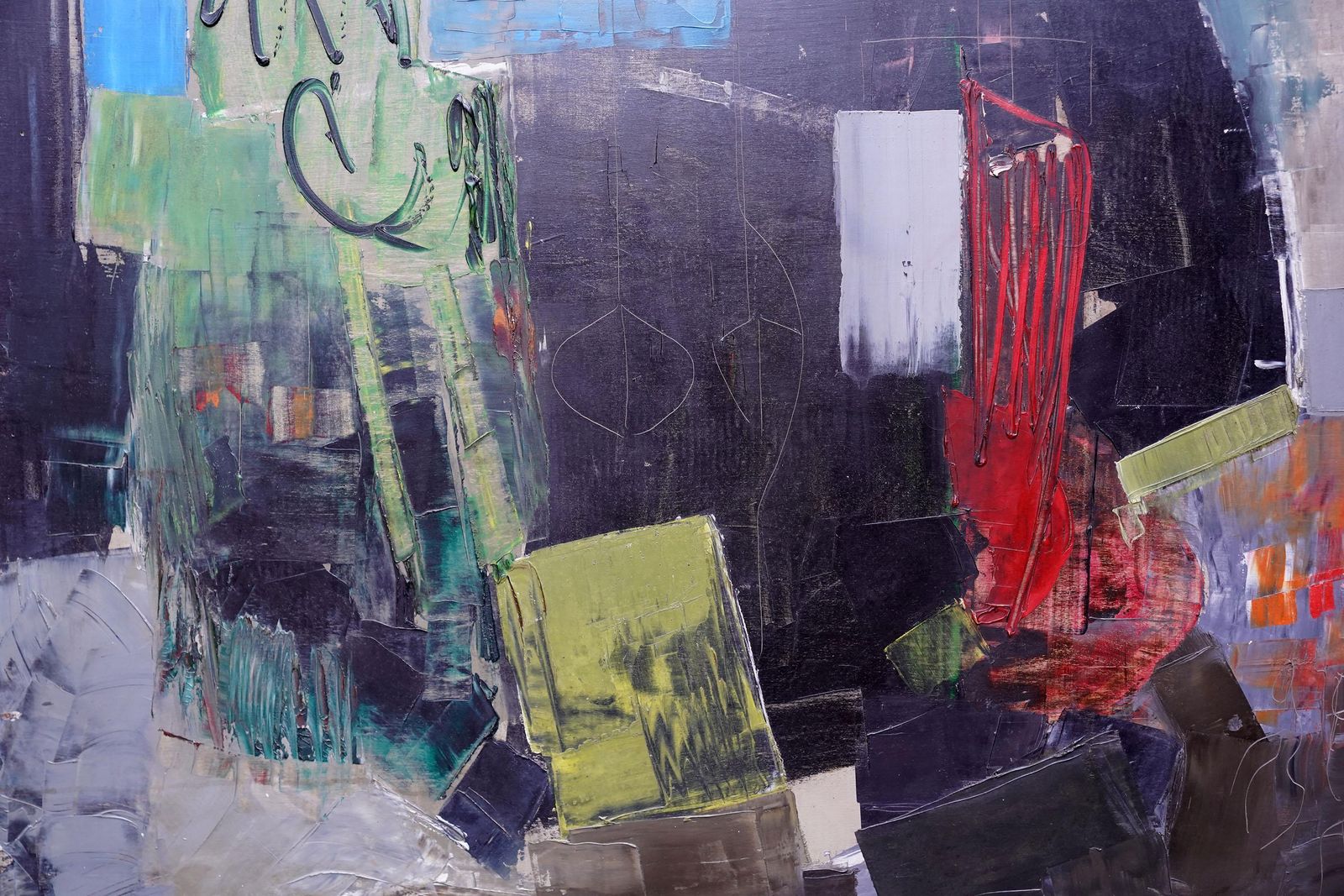 Robert Sadlerseaport 1 1957   British Abstract Art Oil Painting Suffolk Artist1957 photo for sale