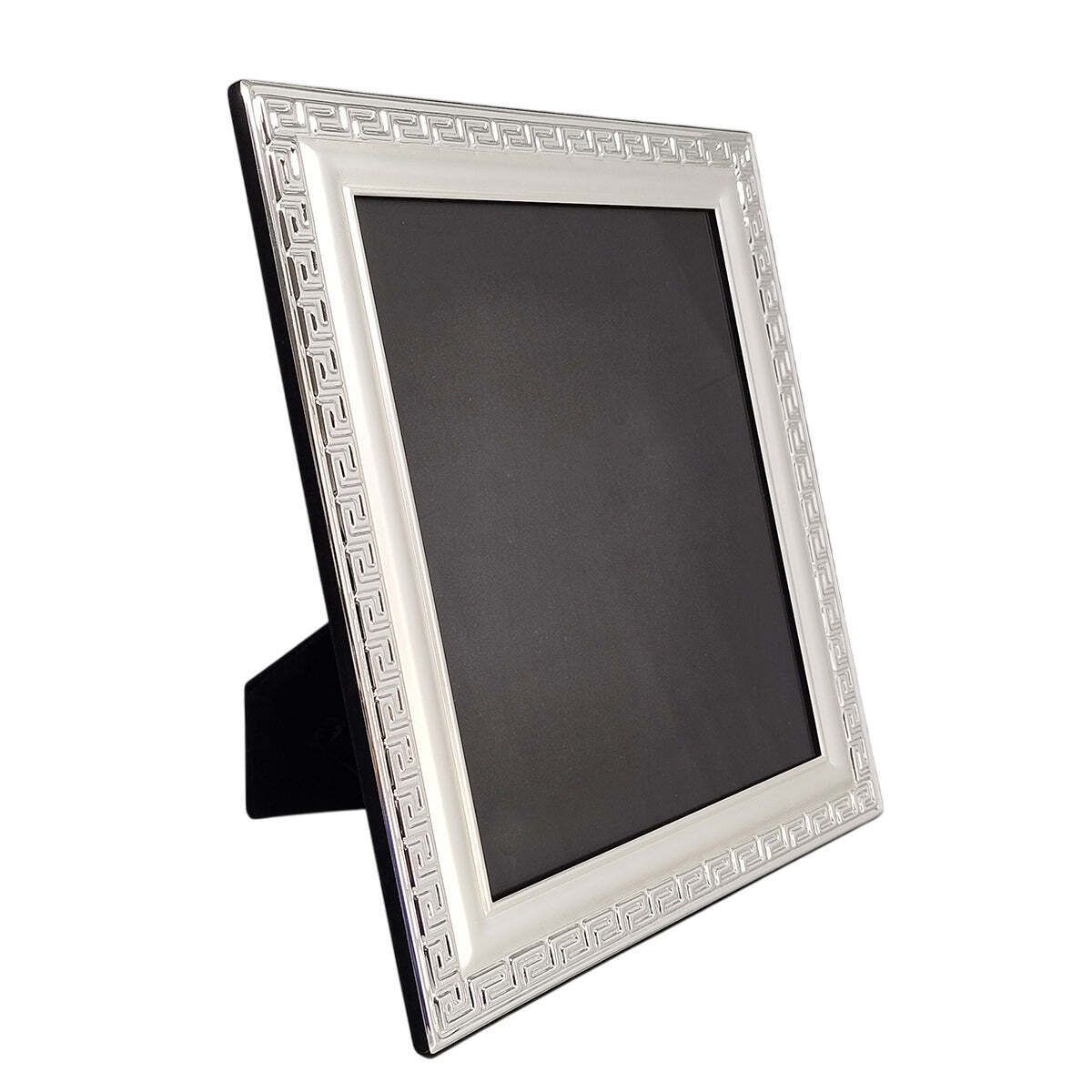 1970s Gorgeous Photo Frame In Silver Plated With Glass. Made In Italy
