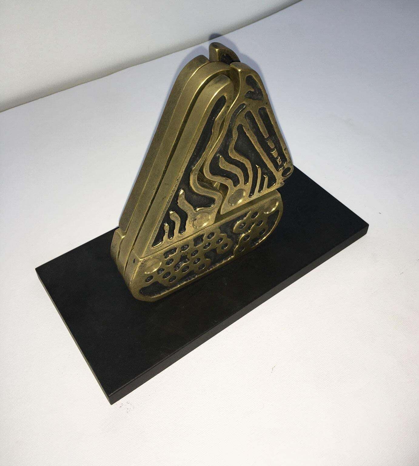 1980 Italy Bronze Abstract Kinetic Sculpture Bruno Chersicla Alambicco Still photo vintage