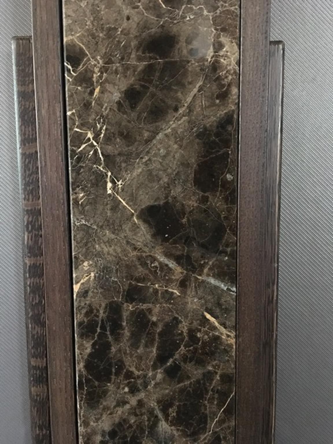photo buy Italian Contemporary Design Black Marble And Oak Wood Wardrobe