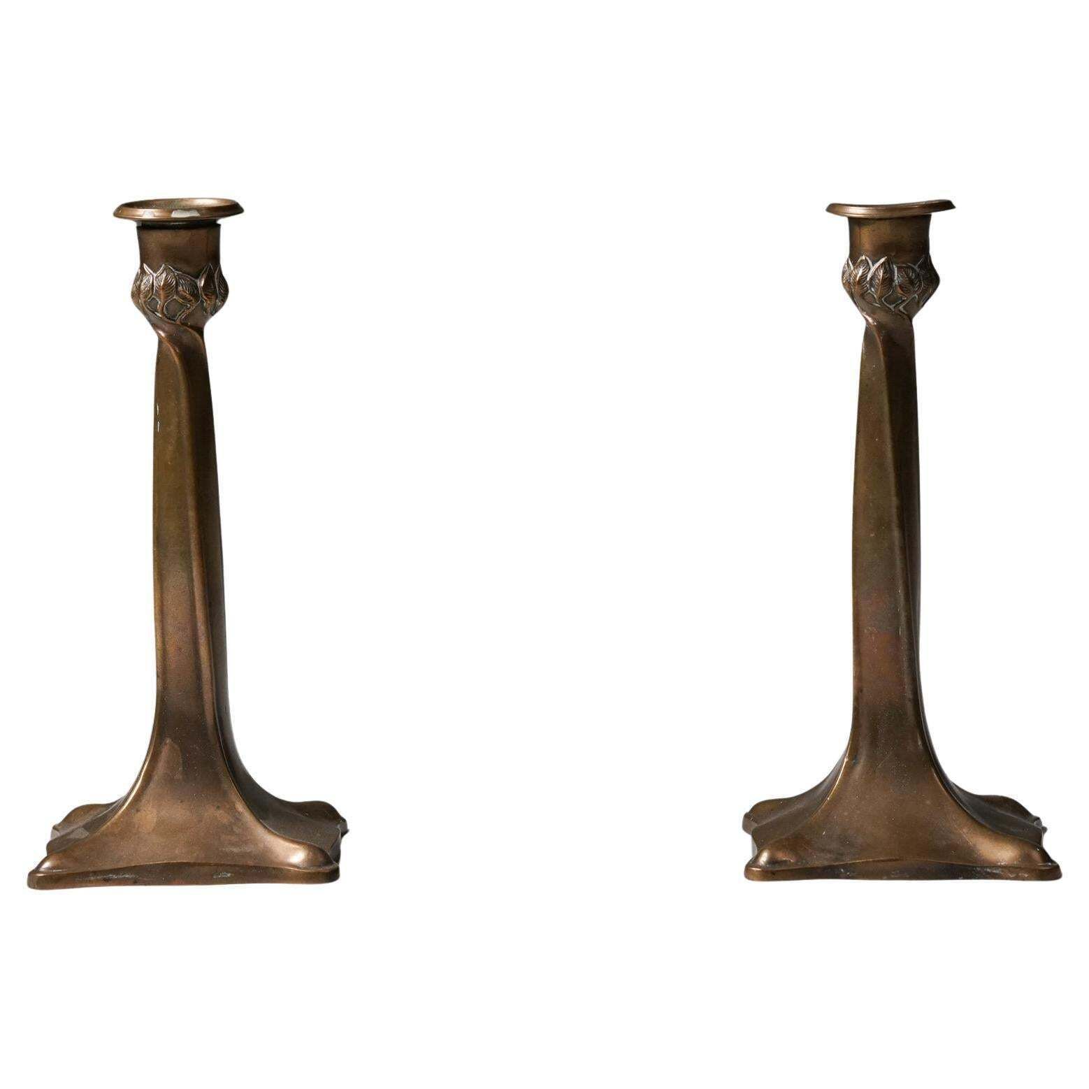 Pair Of Finnish Brass Candlesticks, 1930/1940s