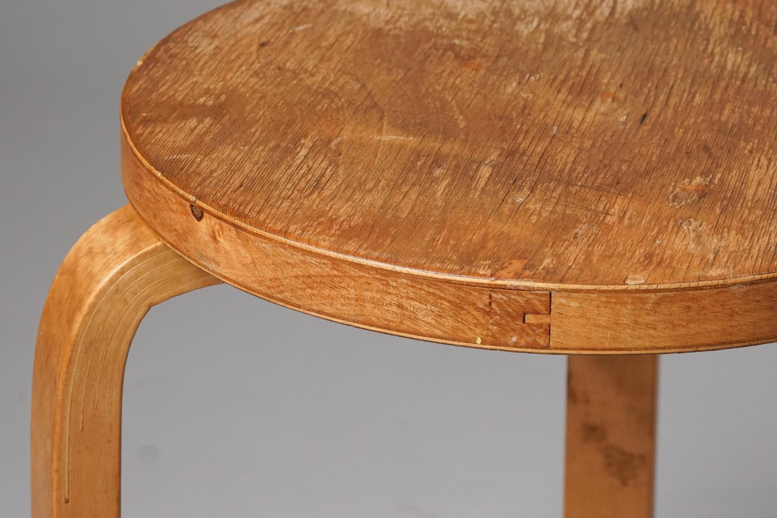 Stool Model 60, Alvar Aalto, Oy Huonekalu  Ja Rakennustyötehdas Ab, 1930s photo 977.0