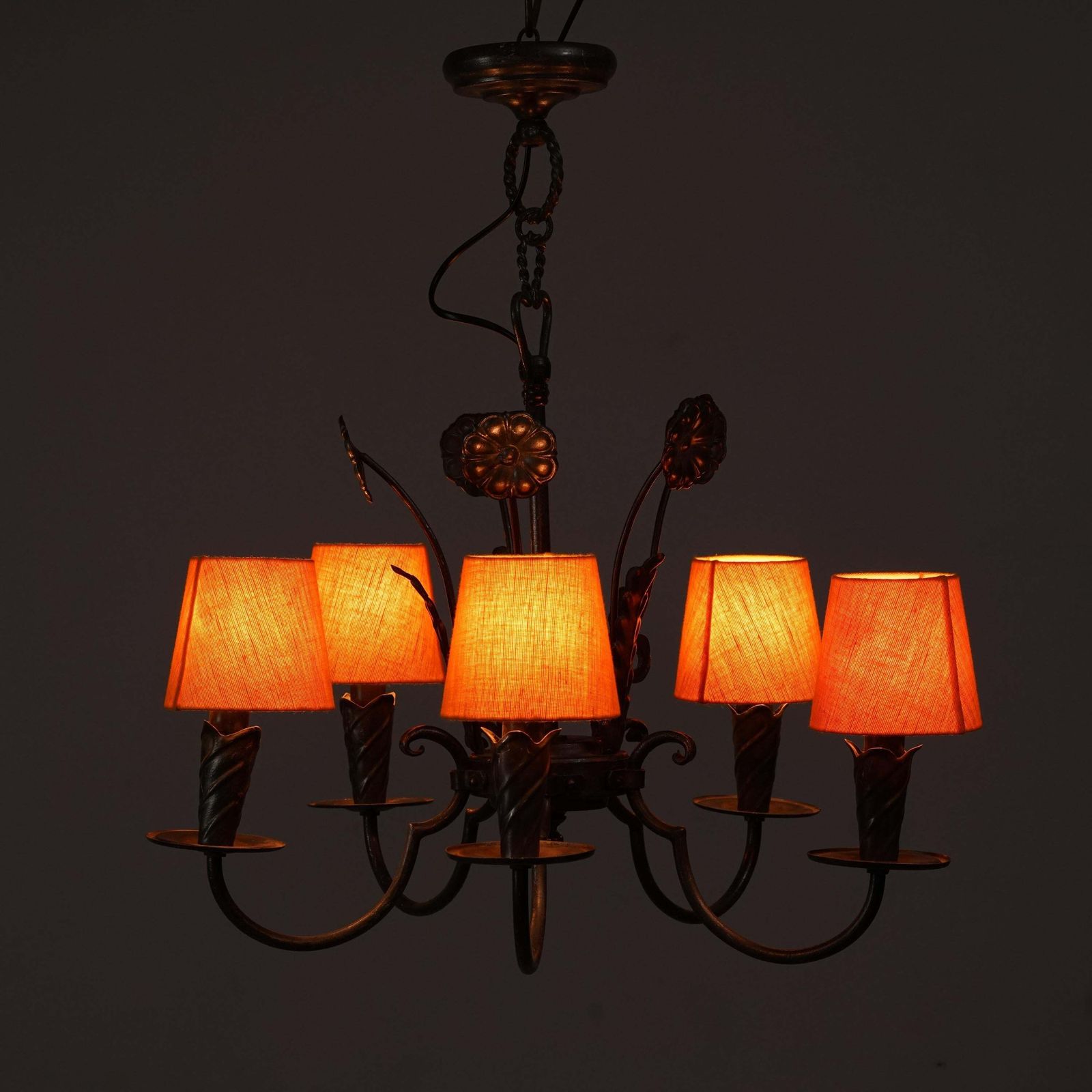 Finnish Iron Chandelier By Taidetakomo Hakkarainen, 1930s photo furniture