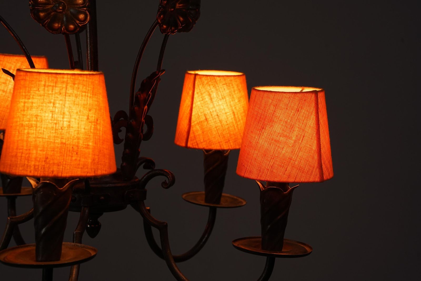 Finnish Iron Chandelier By Taidetakomo Hakkarainen, 1930s photo buy