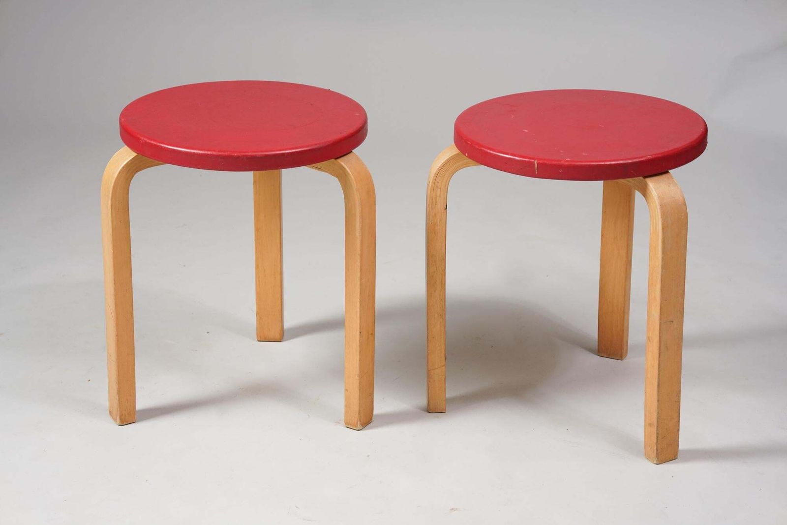 Set Of Two Model 60 Stools, Alvar Aalto, Artek, 1950s photo Furniture