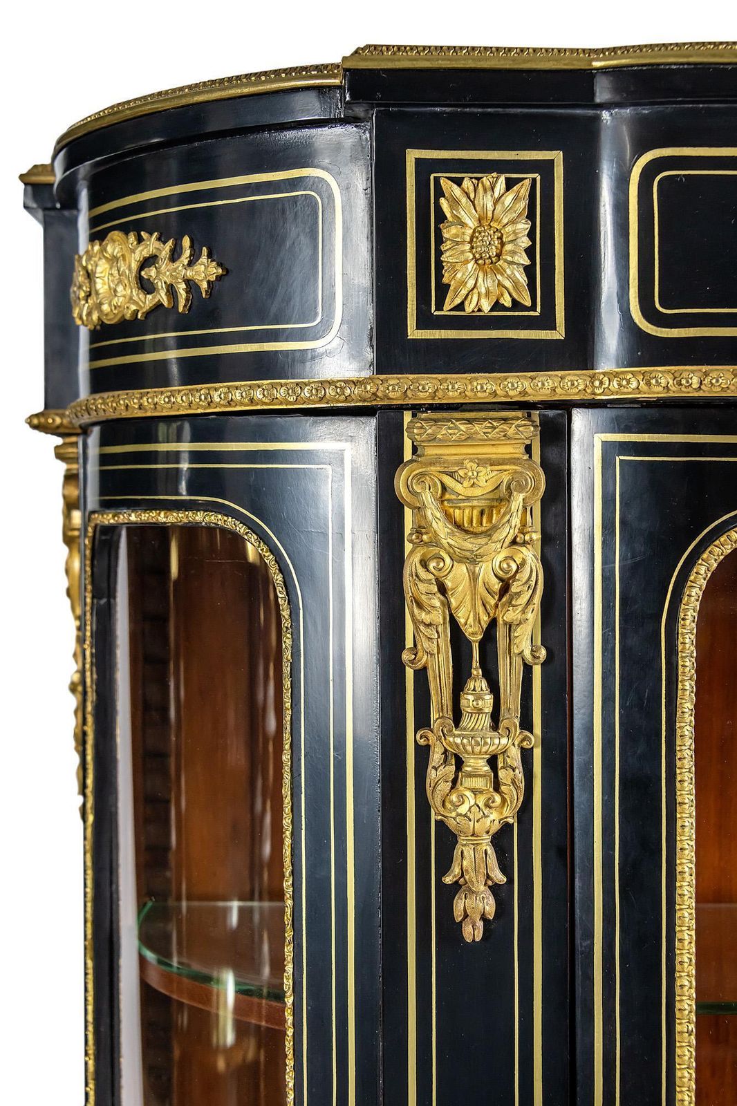French 19th Century Napoleon III Vitrine Cabinet photo vinterior