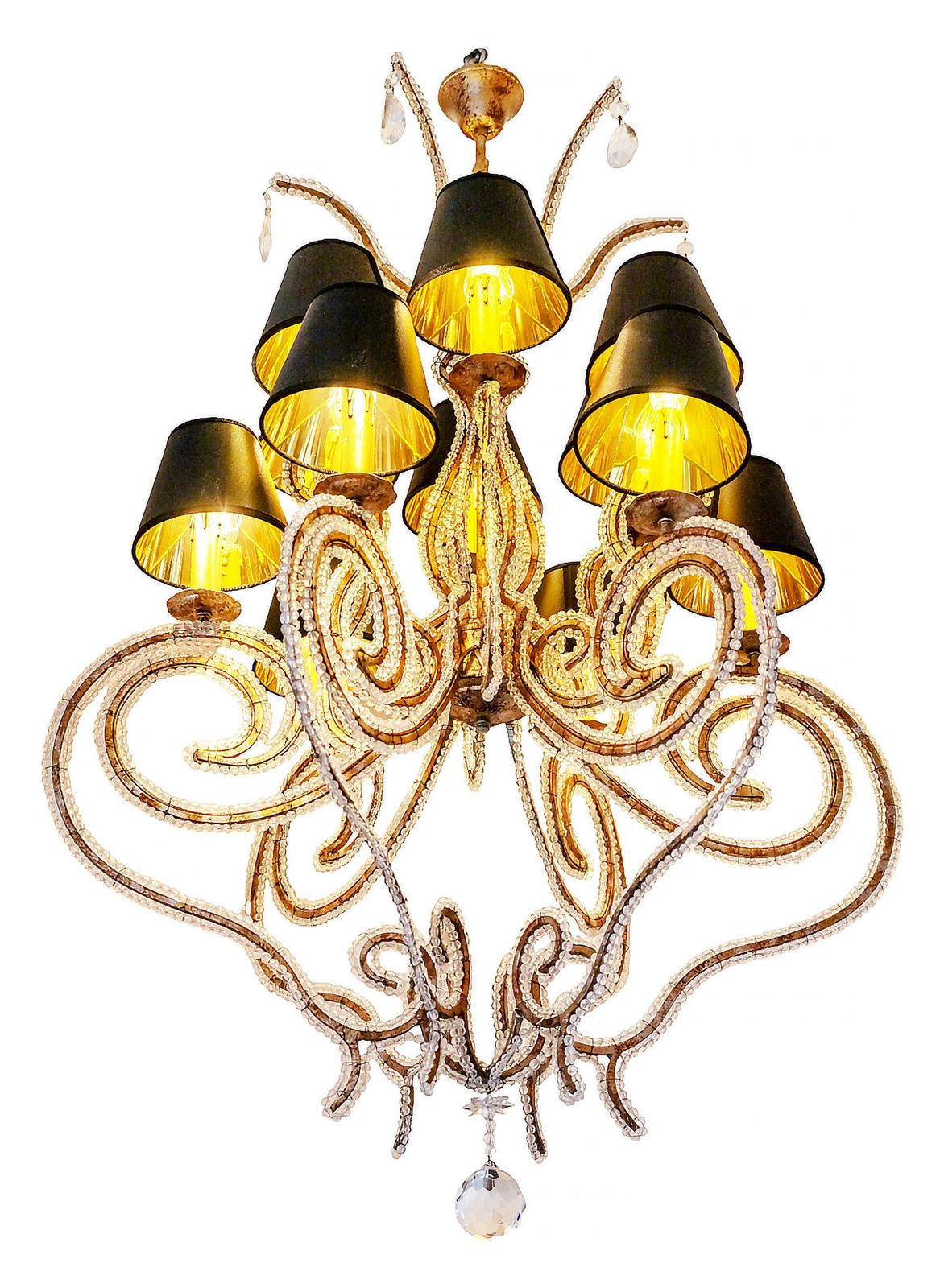 Pair Of Large French Crystal Chandeliers, Circa 1960's photo 6374.0
