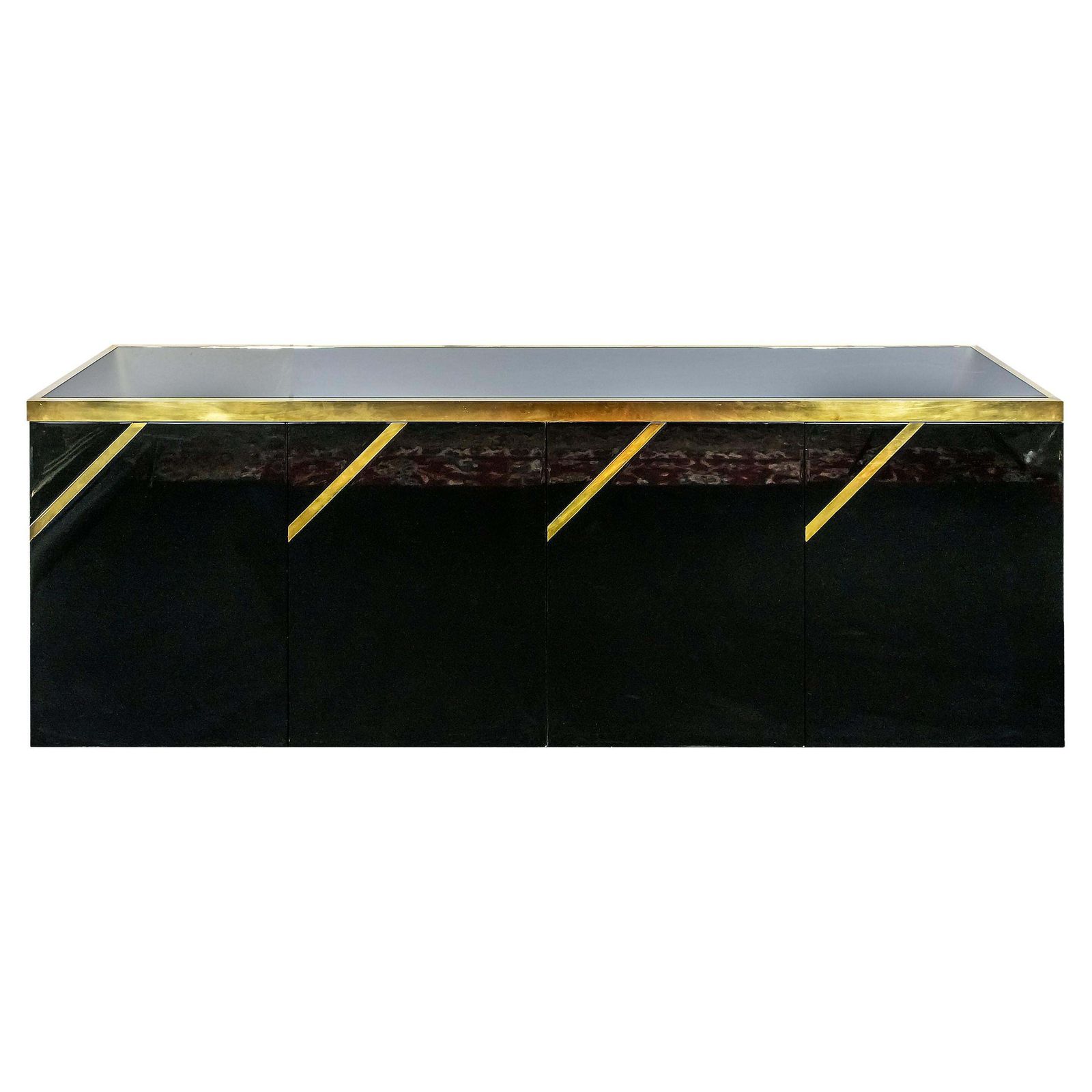 Mid Century Italian Sideboard In The Style Of Willy Rizzo /Maison Jansen, 1970's
