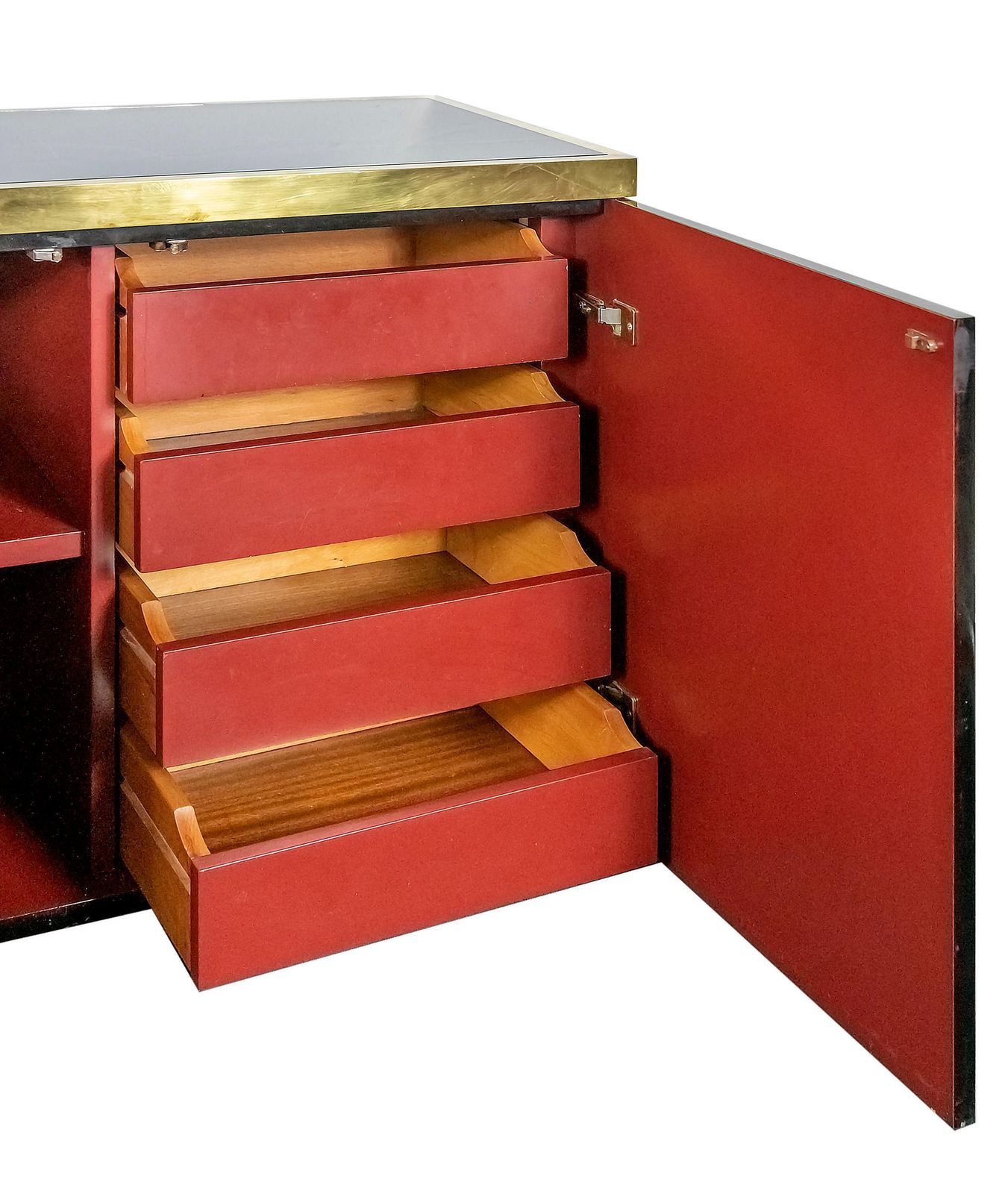Mid Century Italian Sideboard In The Style Of Willy Rizzo /Maison Jansen, 1970's photo Furniture