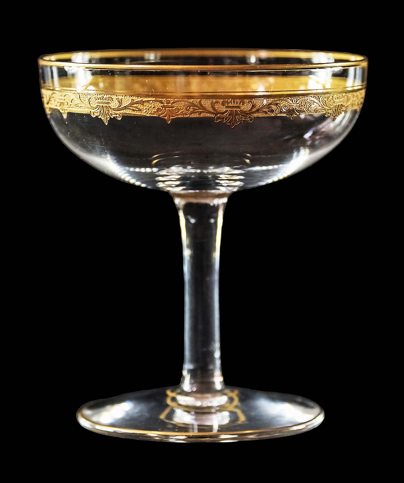 10 Pcs. Set Of Saint Louis Roty Collection Gilt Crystal Champagne Coupes photo 1955.0