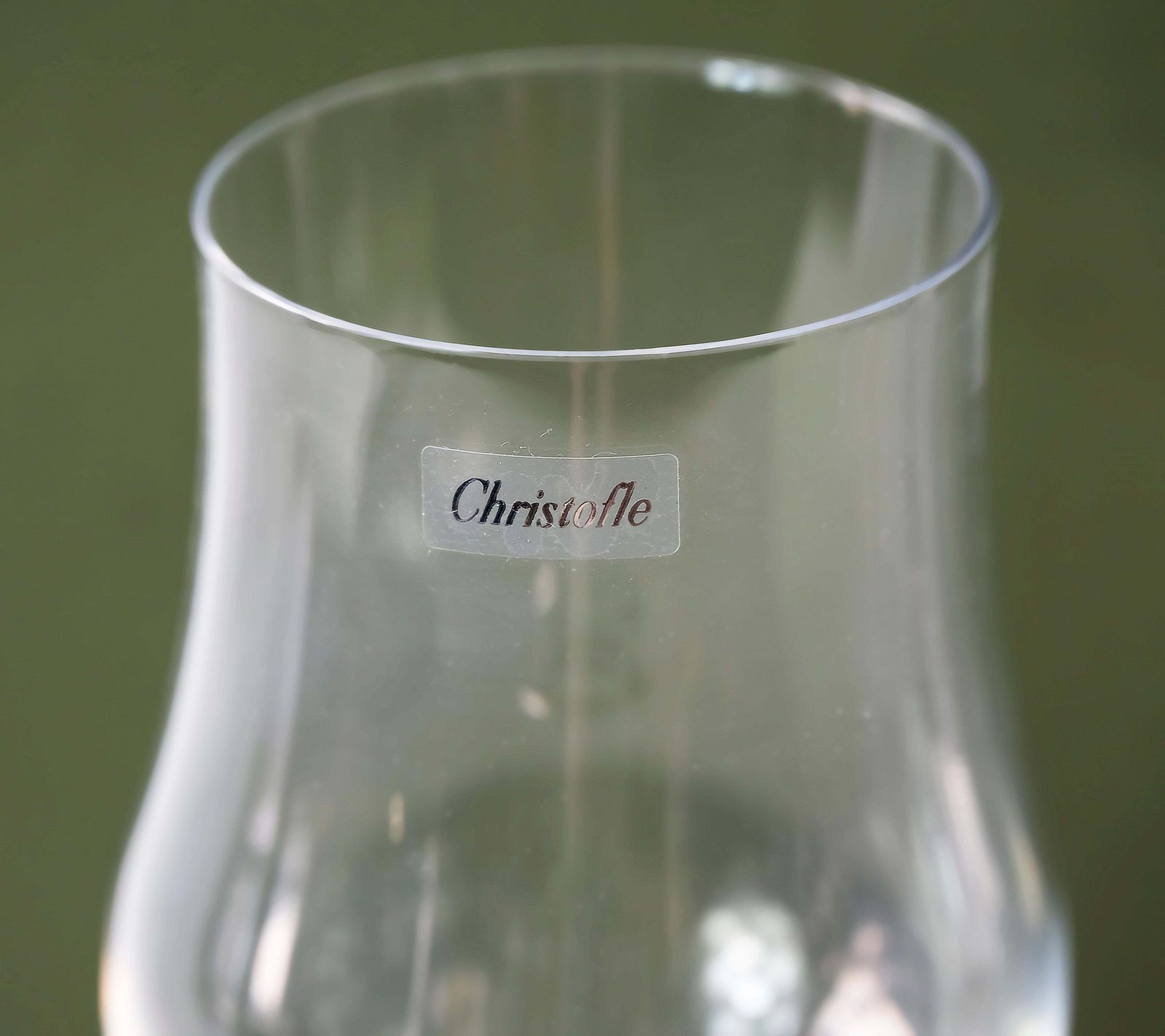 Pair Of French Christofle Crystal Degustation /Tasting Beaujolais Wine Glasses photo for sale