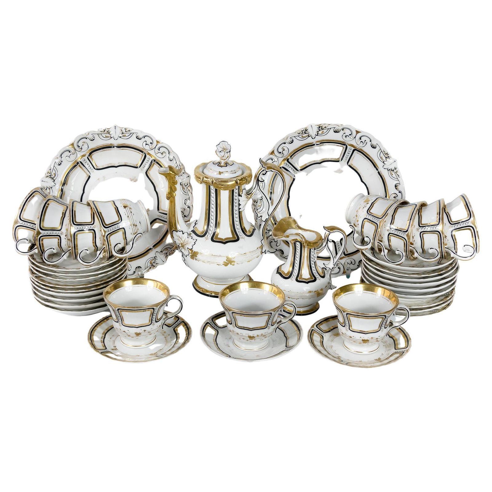 Antique Porcelain Tea Set For 11 Person By Carl Tielsch photo furniture