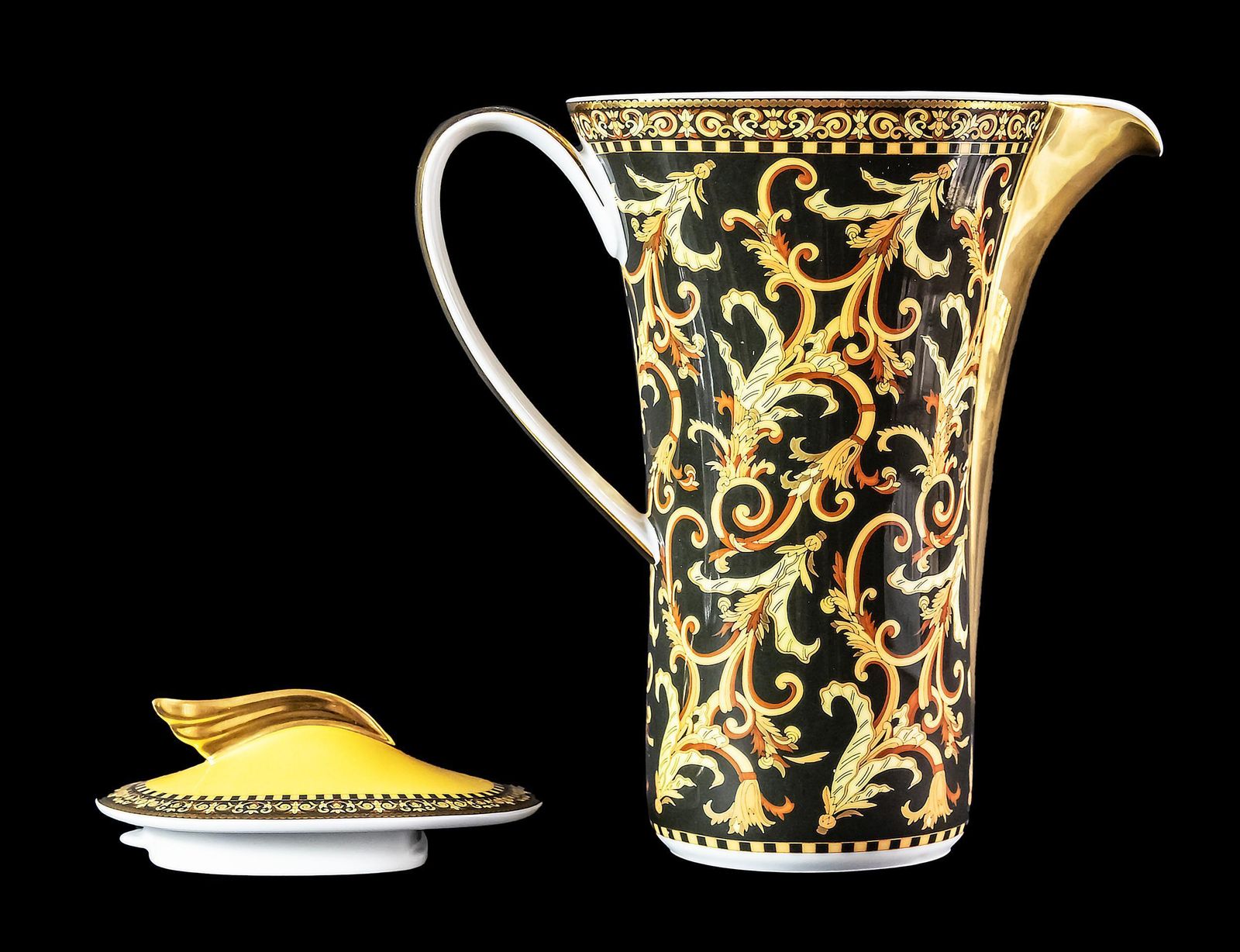 German Rosenthal Porcelain Coffee Pot Model Barocco By Versace photo Home Decor