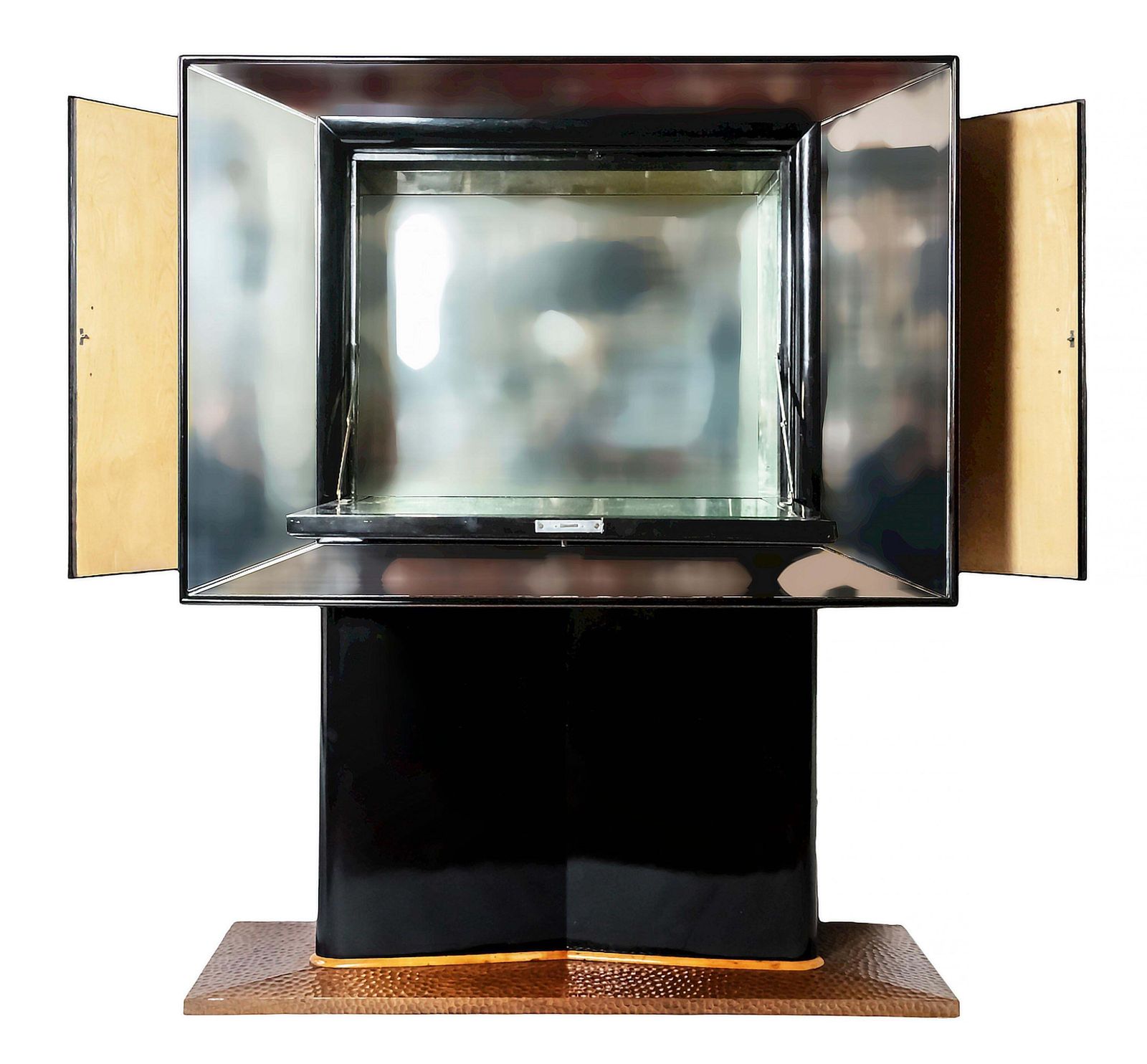 Italian Artdeco Mirrored Bar Cabinet By Valzania photo vinterior
