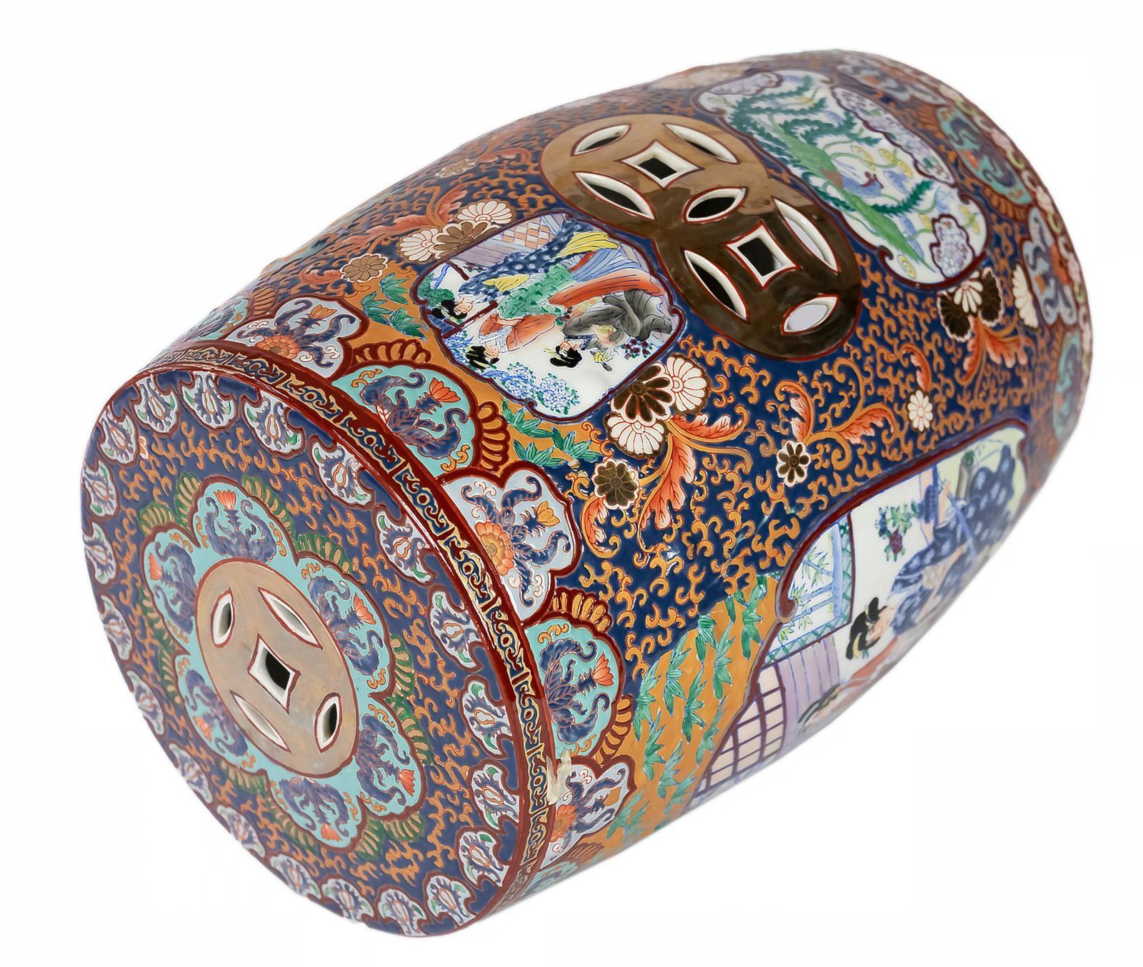 Ceramic Hand Painted Chinese Garden Stool photo vinterior