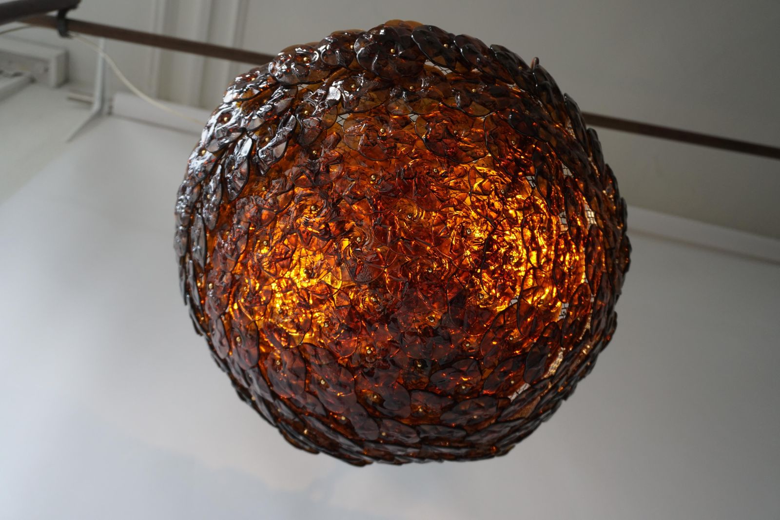 Murano Glass Flower Basket Flush Mount Wall Lamp By Barovier & Toso, 1960s photo 2380.0