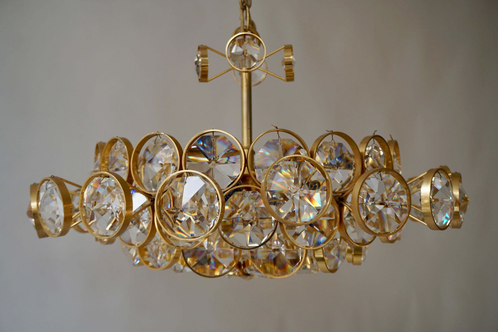 photo vinterior Crystal Glass "Palwa" Chandelier, Circa 1970s