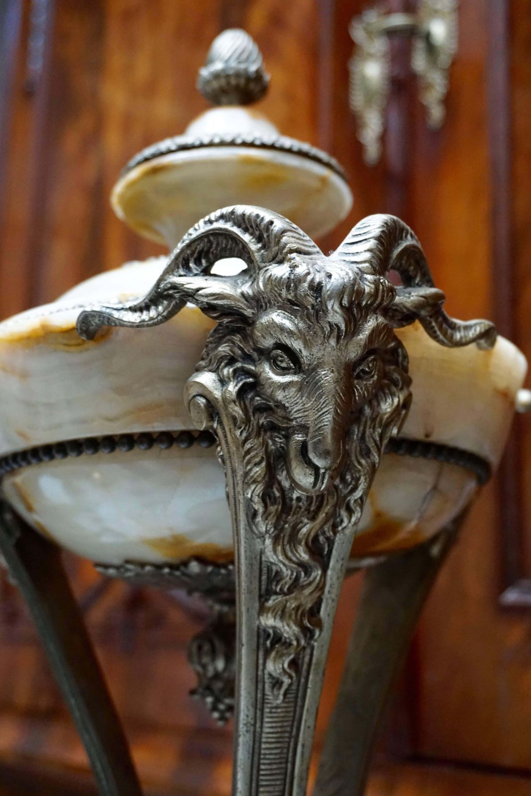 A Nice Pair Of Onyx And Silvered Bronze Ornamental Vases photo Home Decor