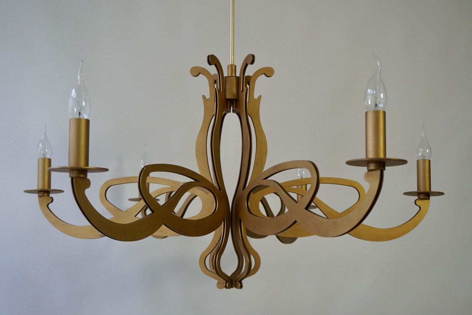 photo buy Elegant Large Art Nouveau Hollywood Regency Style Chandelier