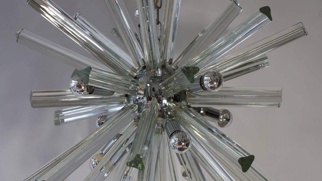 Mid Century Modernist Murano Glass Rod Sputnik Chandelier photo 3144.0