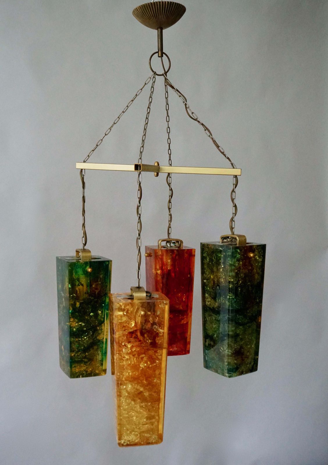 Pierre Giraudon Fractal Resin Shatterline Chandelier photo Lighting