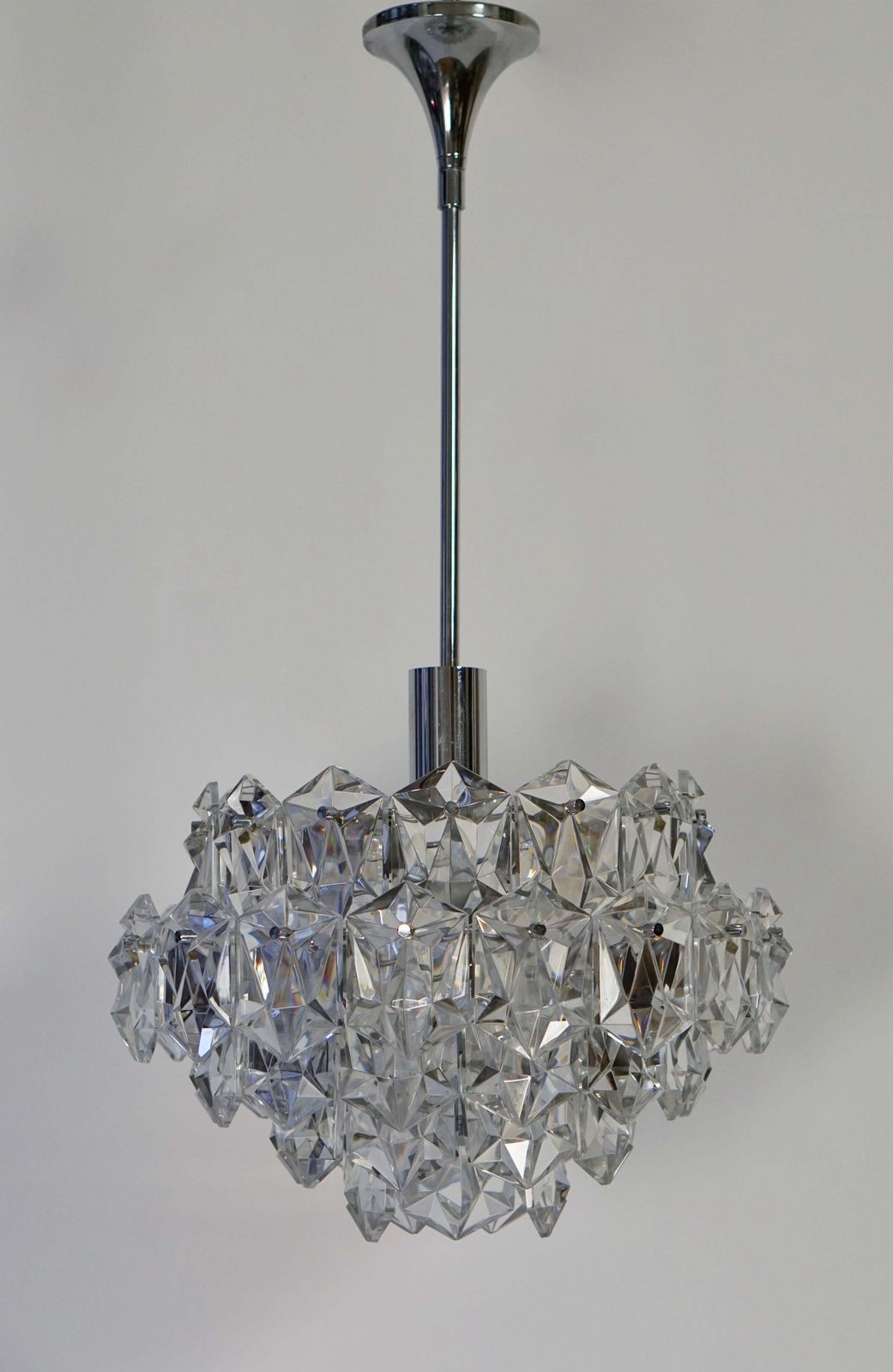 Chandelier Made Out Of Cut Crystal Glasses photo vinterior