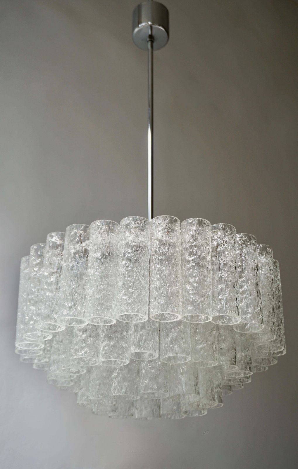 Doria Glass Tube Chandelier, 1960s, Germany photo 2422.0