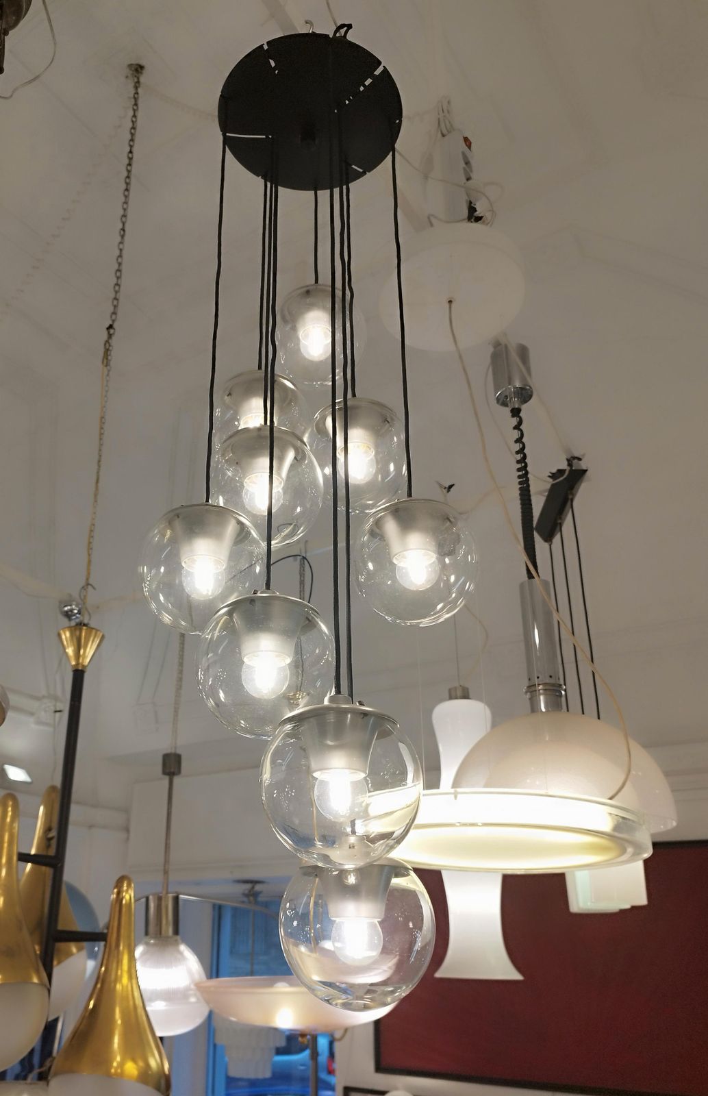 Gino Sarfatti For Arteluce Model 2095/9 Ceiling Lamp , Italy, 1958 photo furniture