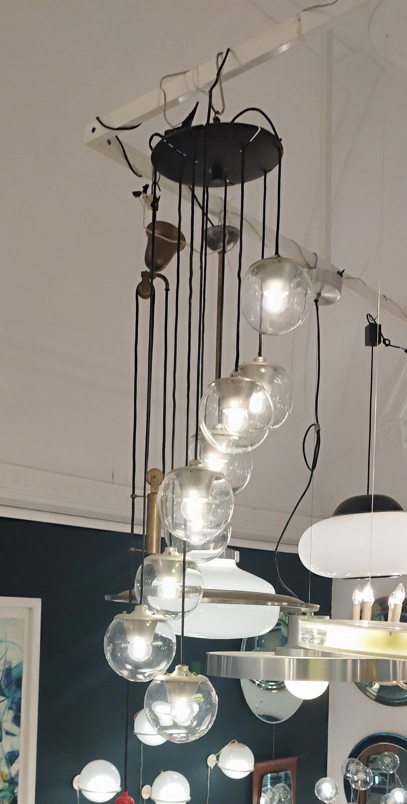 Gino Sarfatti For Arteluce Model 2095/9 Ceiling Lamp , Italy, 1958 photo 5099.0