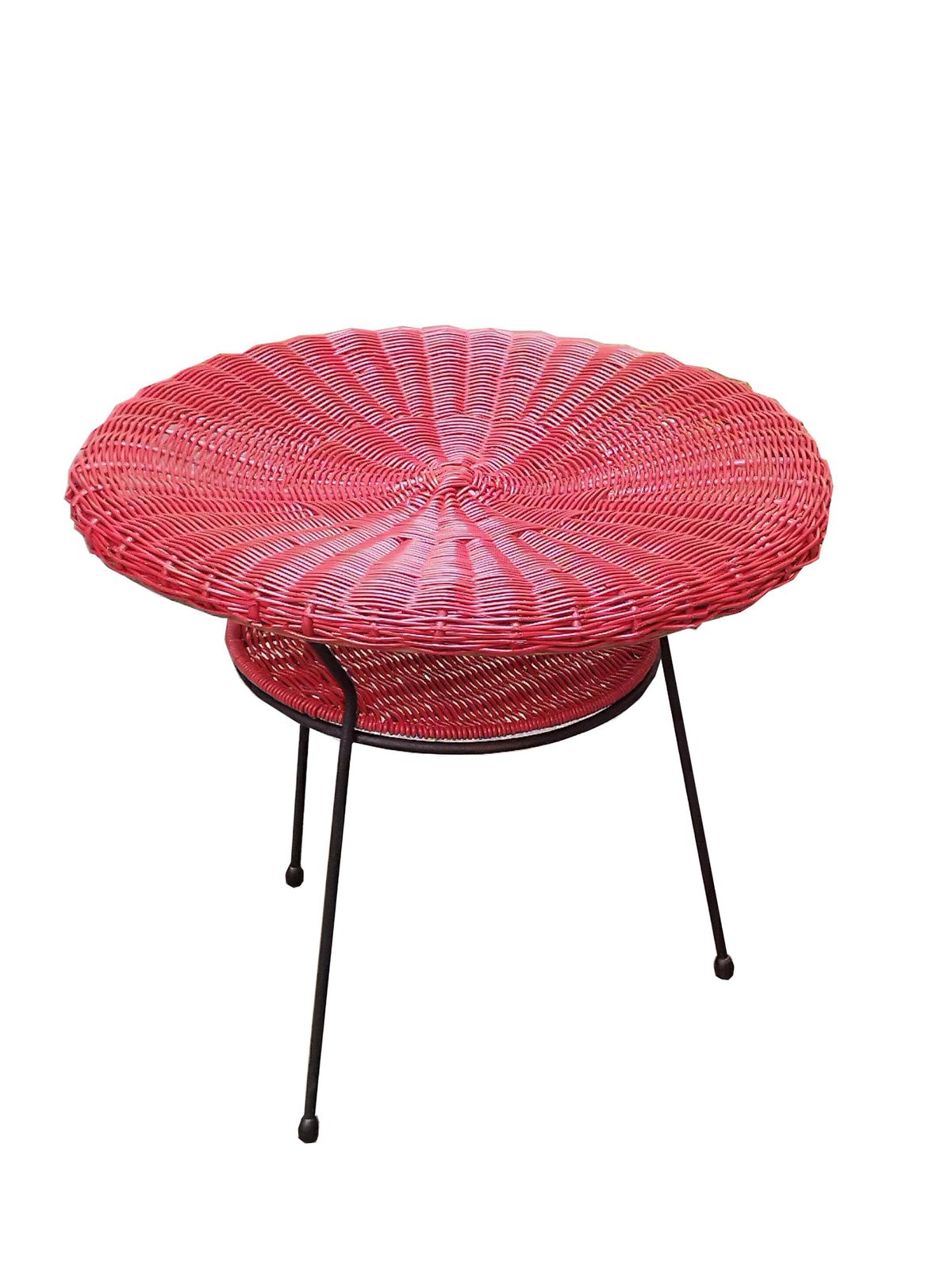 Roberto Mango Set Two Armchairs And Coffee Table In Rattan, Italy 1960s photo buy