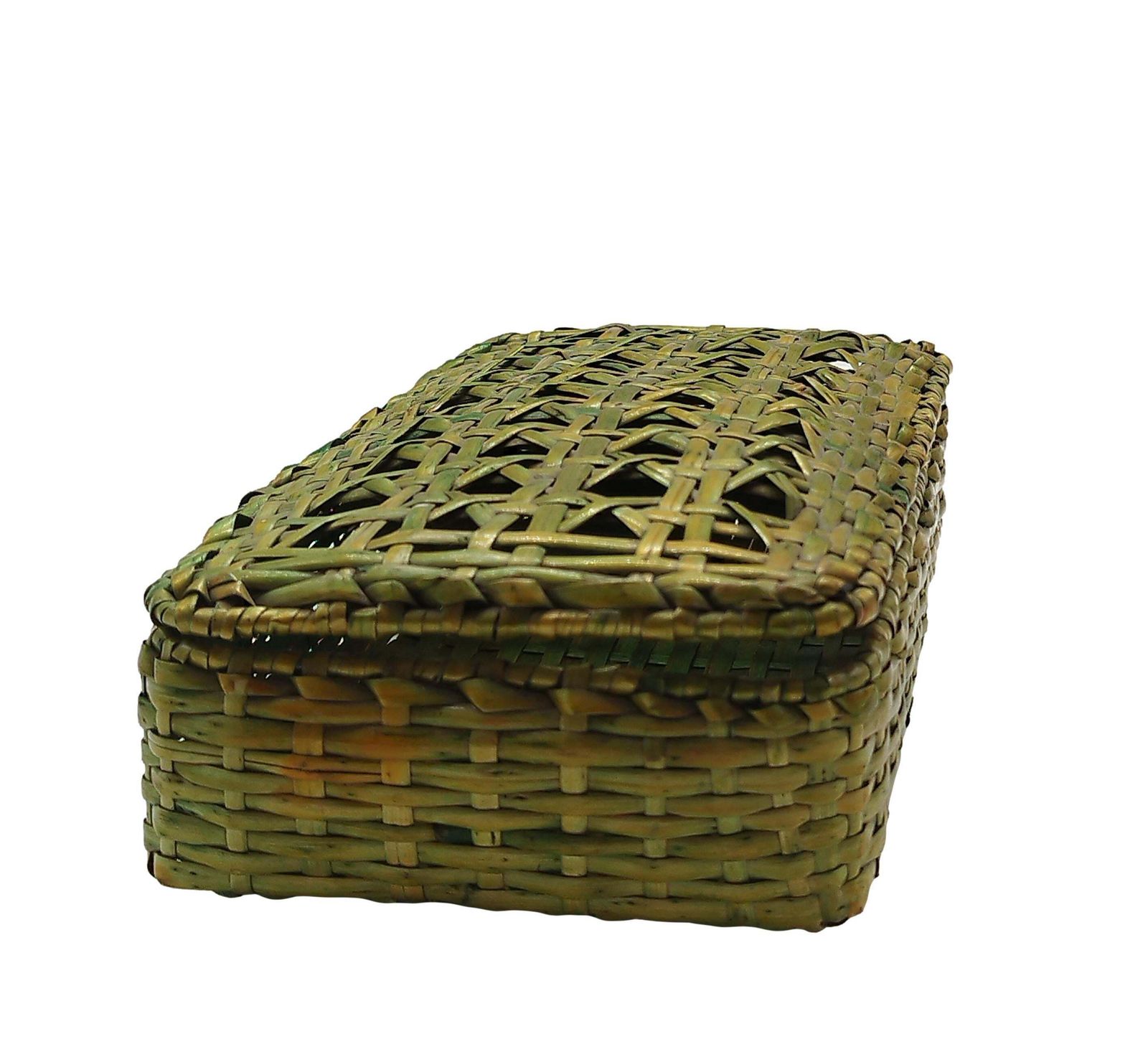 Wicker And Vienna Straw Jewelry Basket, Italy 1960s photo Home Decor