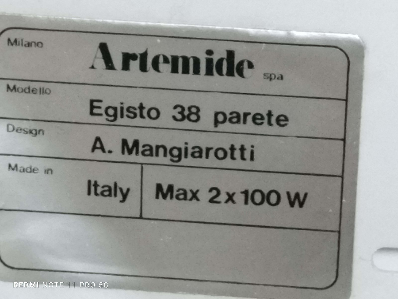 Angelo Mangiarotti For Artemide Pair Of "Egisto 38" Wall Lamps, Italy 1980s photo 1700.0