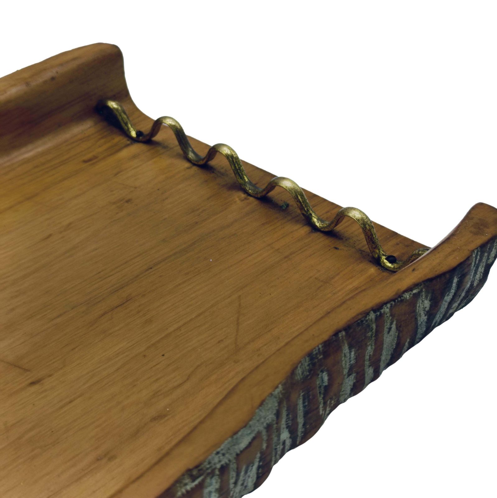 Aldo Tura For Macabo Wood And Brass Tray, Italy 1960s photo 340.0