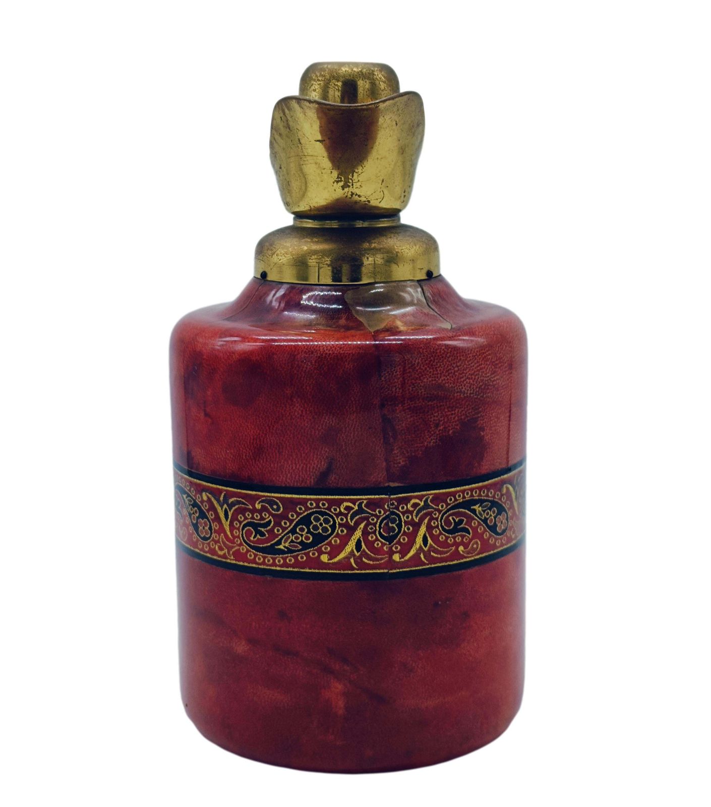 Aldo Tura For Macabo Goatskin And Brass Carafe, Italy 1960s photo for sale